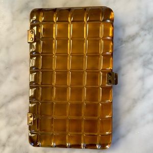 Vintage Yellow Card Holder - Was Cigarette case
